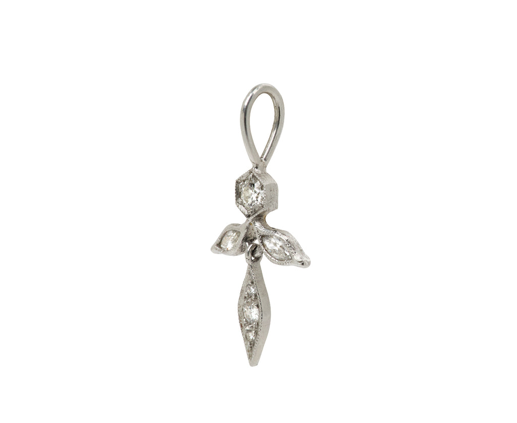 Diamond Marquise Wheat Charm Pendant ONLY