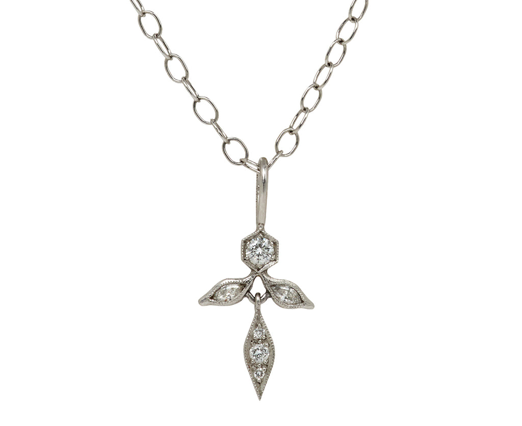 Diamond Marquise Wheat Charm Pendant ONLY