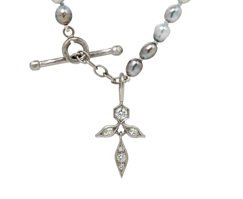 Diamond Marquise Wheat Charm Pendant ONLY