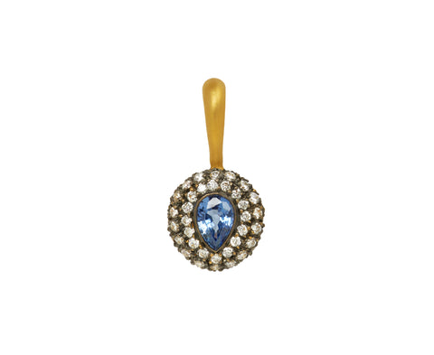 Blue Sapphire Diamond Galaxy Charm ONLY