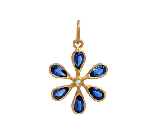 Kyanite Flower Charm Pendant ONLY