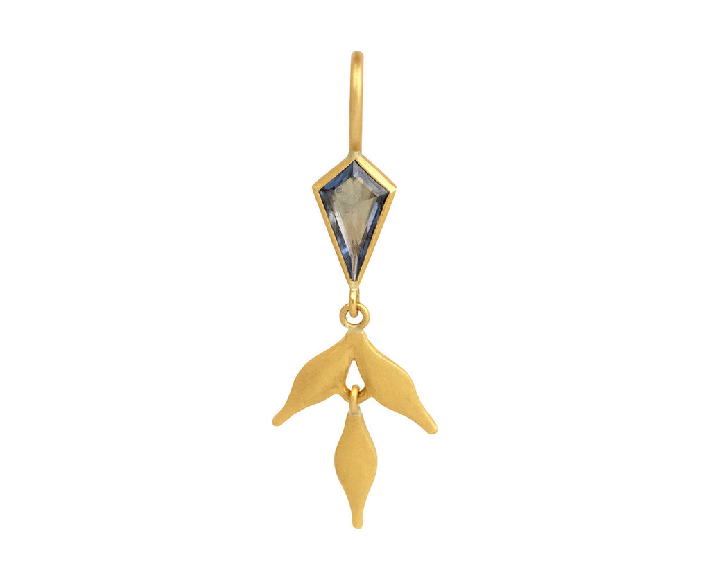 Blue Sapphire Flexible Wheat Charm Pendant ONLY
