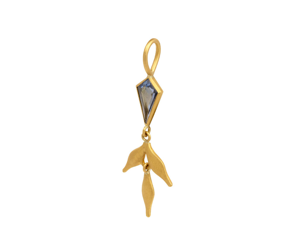 Blue Sapphire Flexible Wheat Charm Pendant ONLY