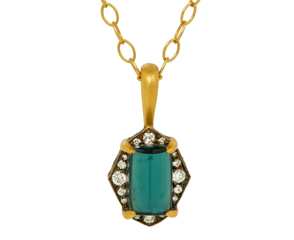 Indicolite Tourmaline Aphrodite Charm Pendant ONLY - TWISTonline 