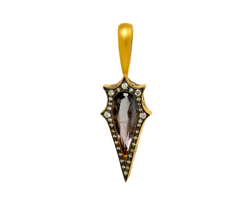 Gray Lilac Tourmaline Mermaid Charm Pendant ONLY - TWISTonline 