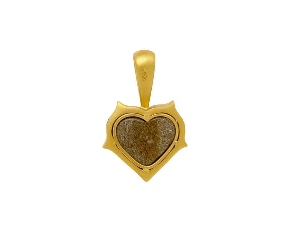 Yaraka Opal and Diamond Mermaid Heart Charm Pendant ONLY