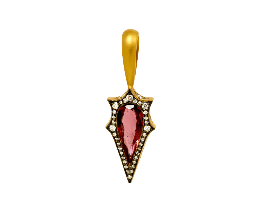 Pink Tourmaline Mermaid Charm Pendant ONLY - TWISTonline 