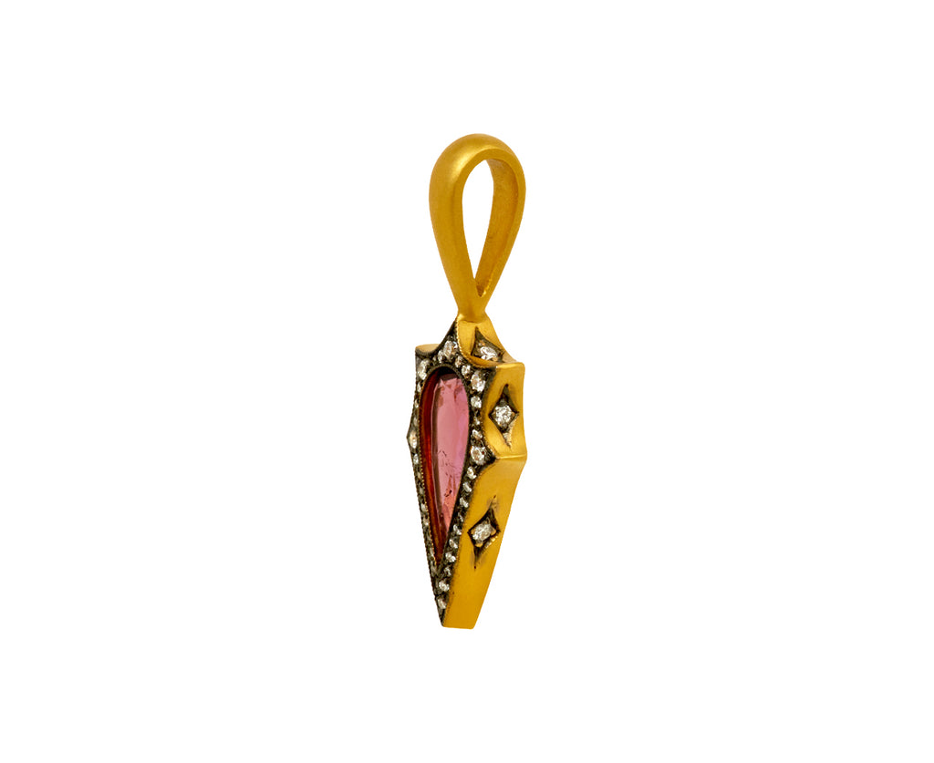 Pink Tourmaline Mermaid Charm Pendant ONLY - TWISTonline 