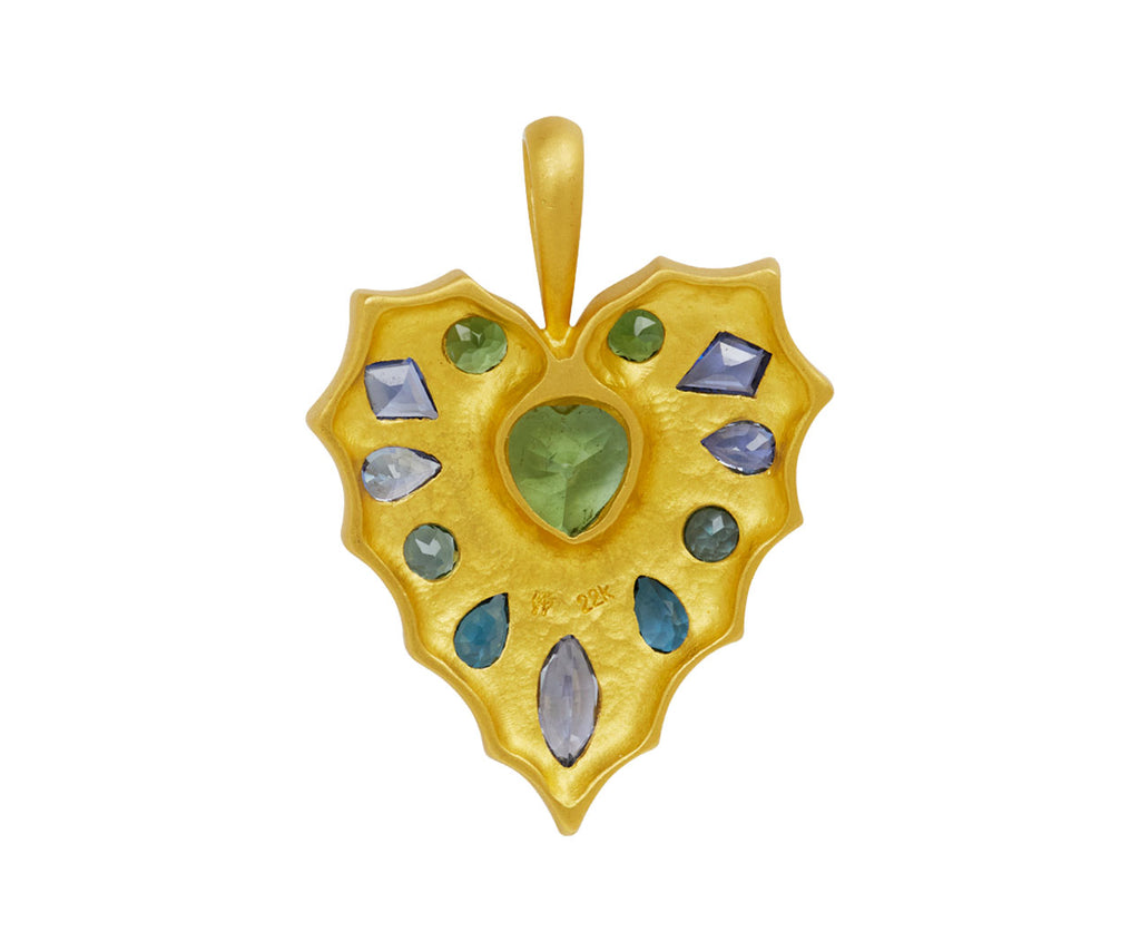 Tourmaline Carcassonne Heart Charm ONLY