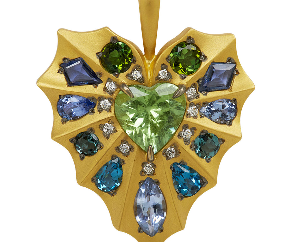 Tourmaline Carcassonne Heart Charm ONLY