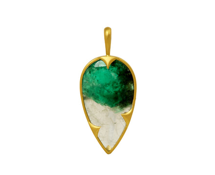 Teardrop Brazilian Emerald Charm Pendant ONLY