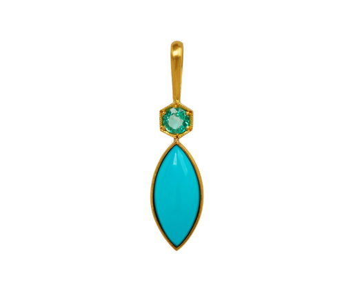 Emerald and Turquoise Charm Pendant ONLY - TWISTonline 