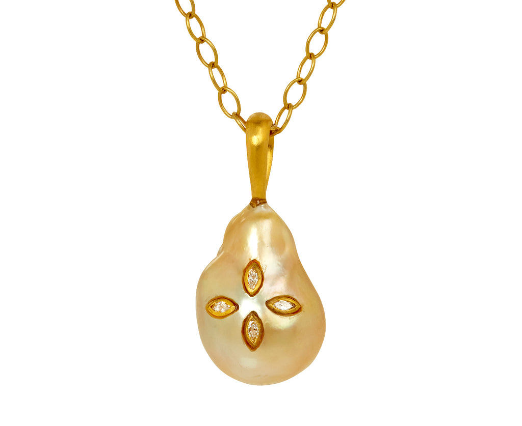 South Sea Pearl and Diamond Charm Pendant ONLY - TWISTonline 