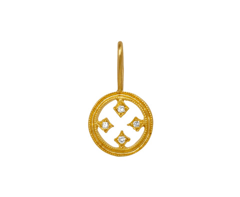 Double Milgrain Stained Glass Charm Pendant ONLY