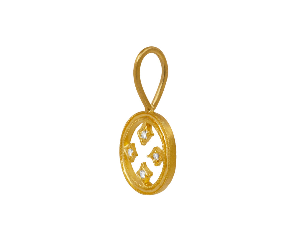 Double Milgrain Stained Glass Charm Pendant ONLY