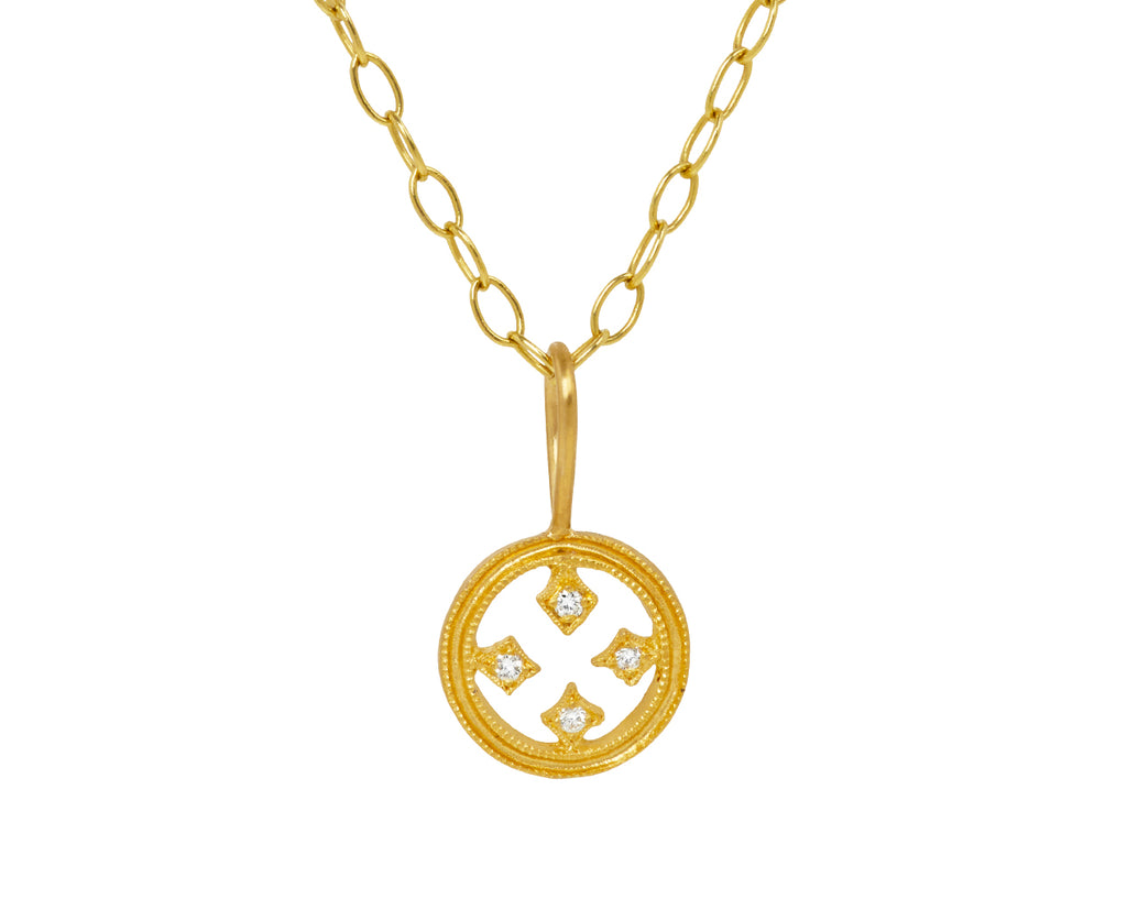 Double Milgrain Stained Glass Charm Pendant ONLY