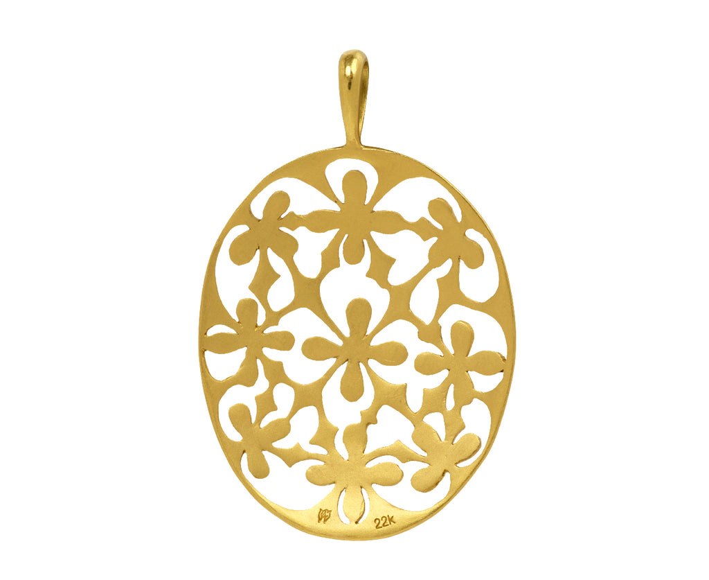 Oval 4-Petal Lace Charm Pendant ONLY