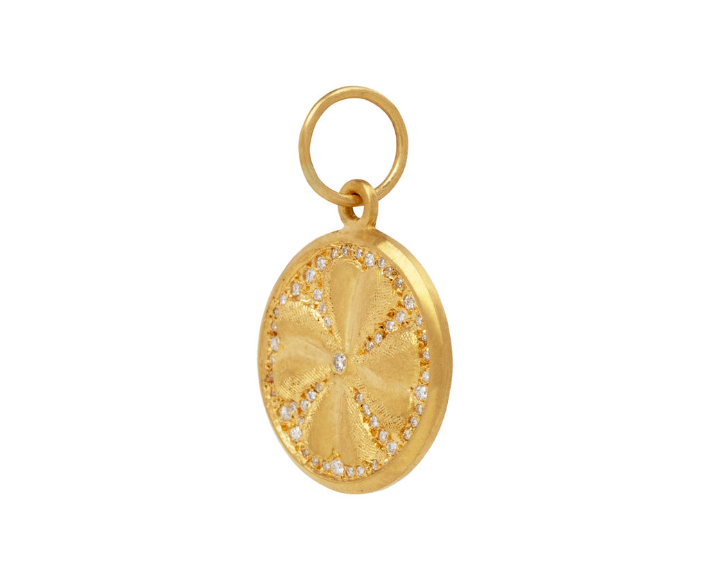 Diamond Four Leaf Clover Pendant ONLY
