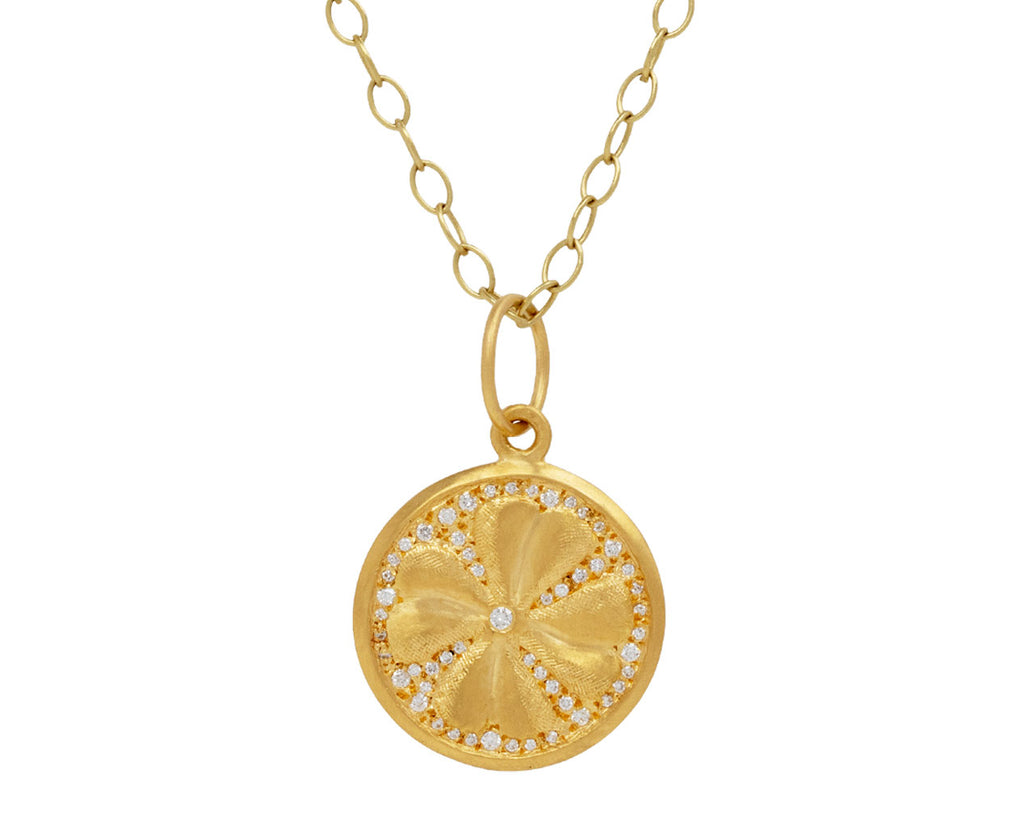 Diamond Four Leaf Clover Pendant ONLY