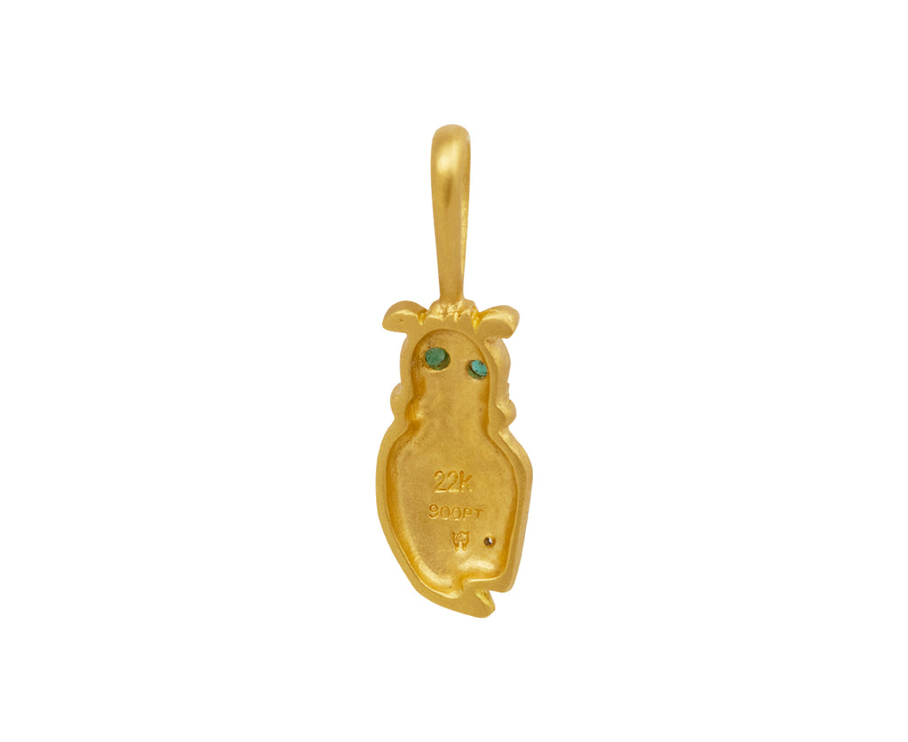 Emerald Owl Charm Pendant ONLY