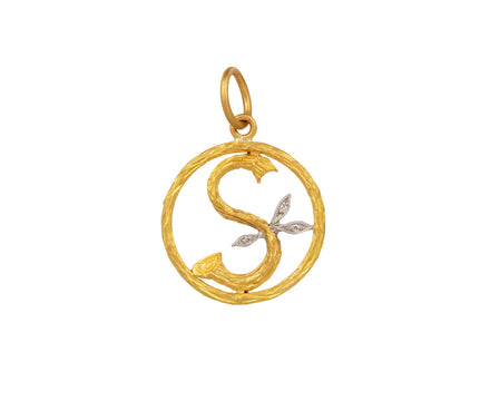 Branch Frame Initial S Charm Pendant ONLY