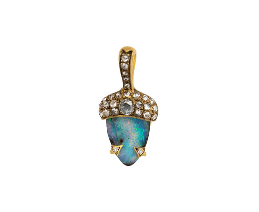 Boulder Opal Acorn Charm Pendant ONLY
