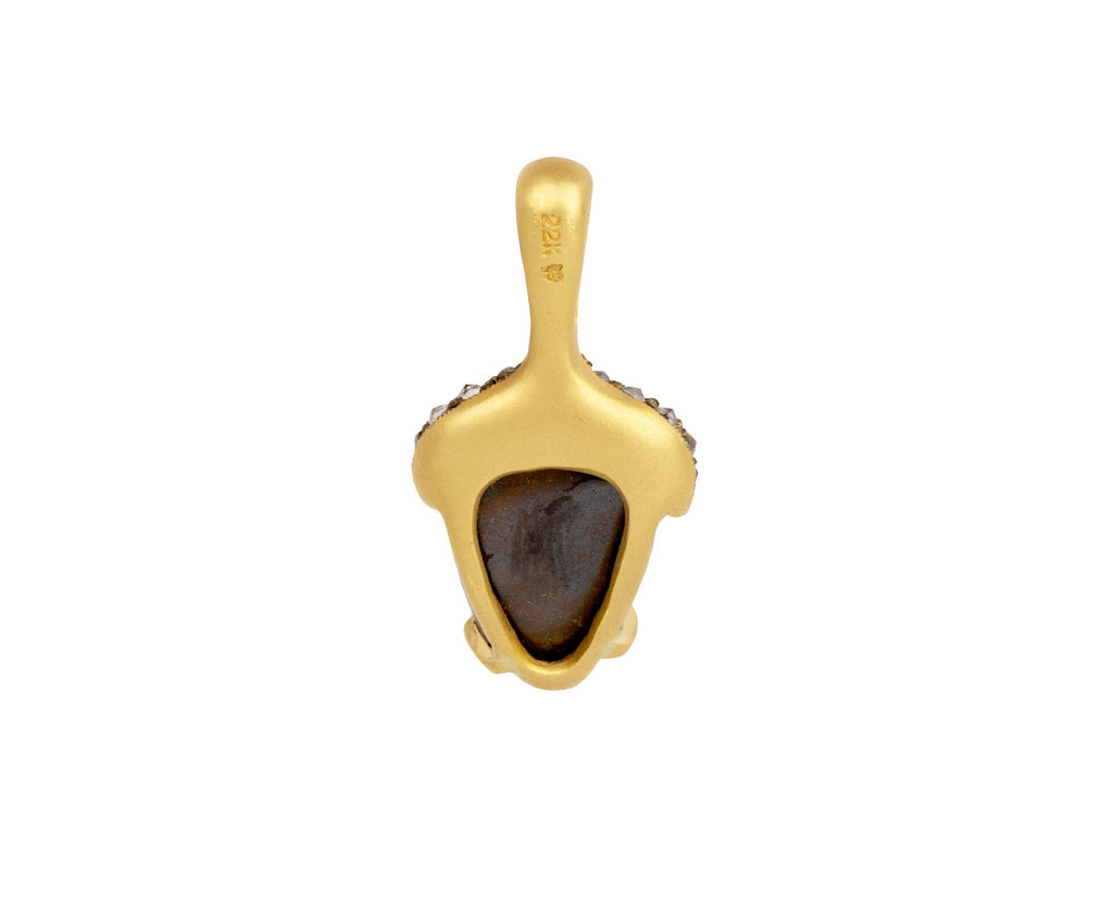 Boulder Opal Acorn Charm Pendant ONLY