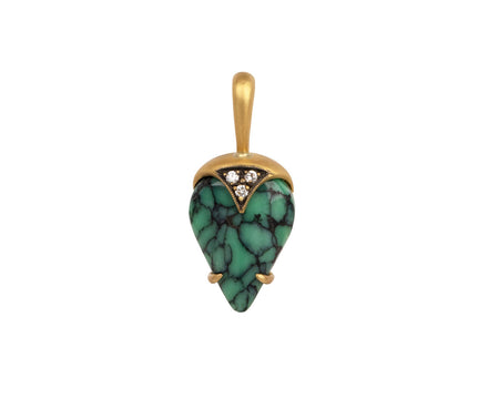 Variscite Arrow Prong Charm Pendant ONLY
