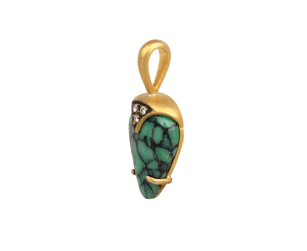 Variscite Arrow Prong Charm Pendant ONLY