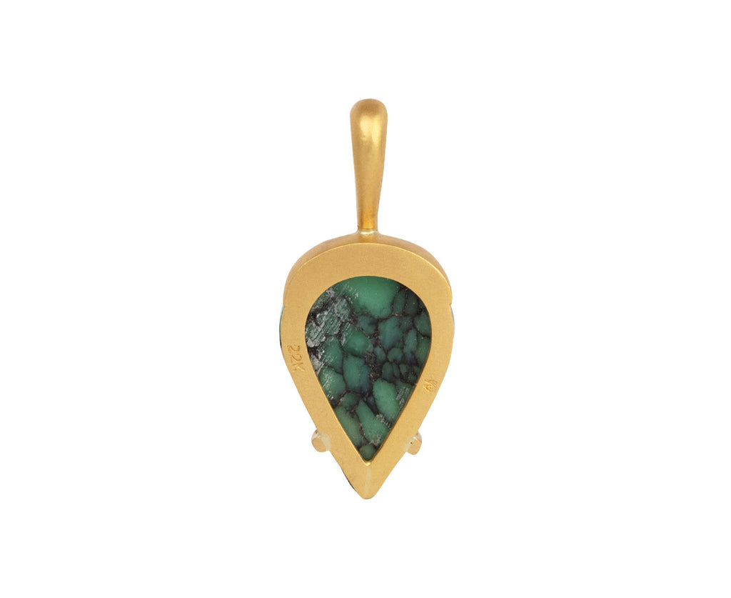 Variscite Arrow Prong Charm Pendant ONLY