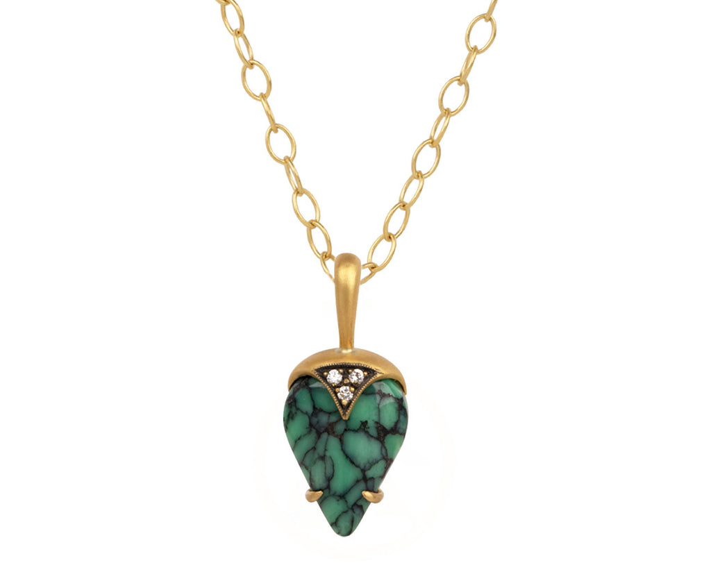 Variscite Arrow Prong Charm Pendant ONLY