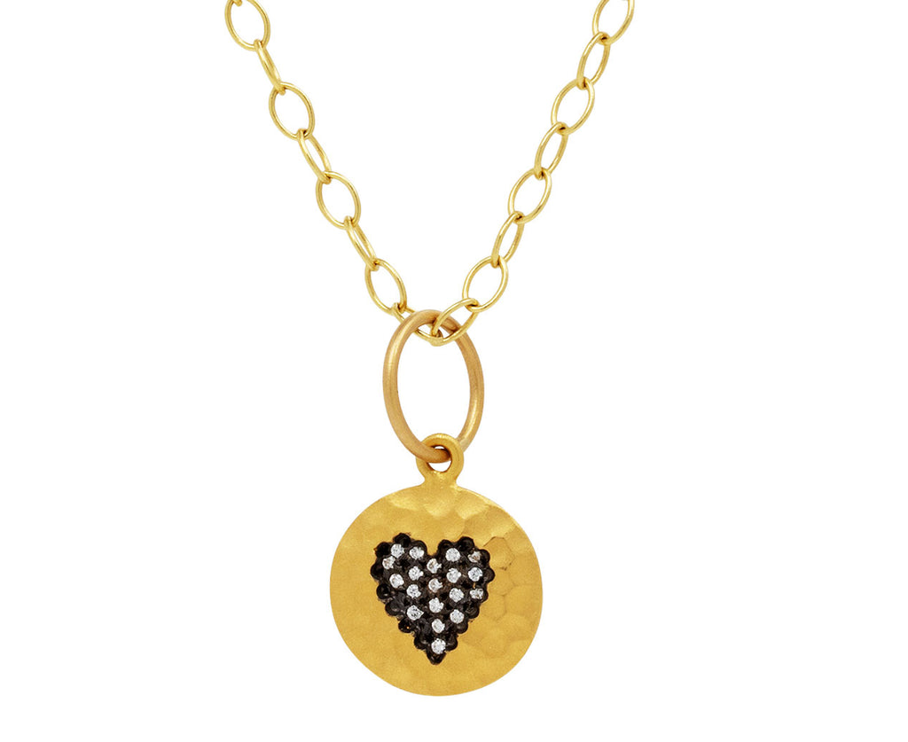 Hammered Diamond Heart Pendant ONLY - TWISTonline 