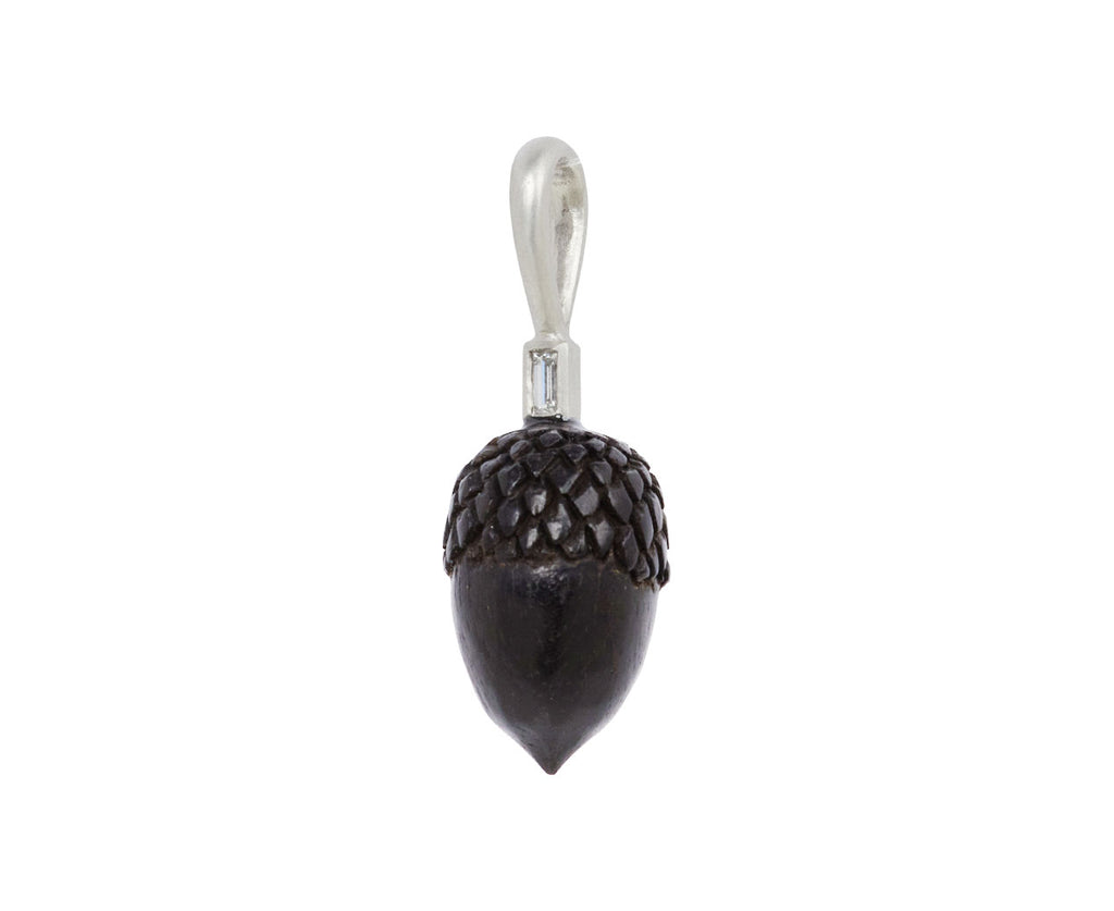 Jet Arang Wood Acorn Charm Pendant ONLY