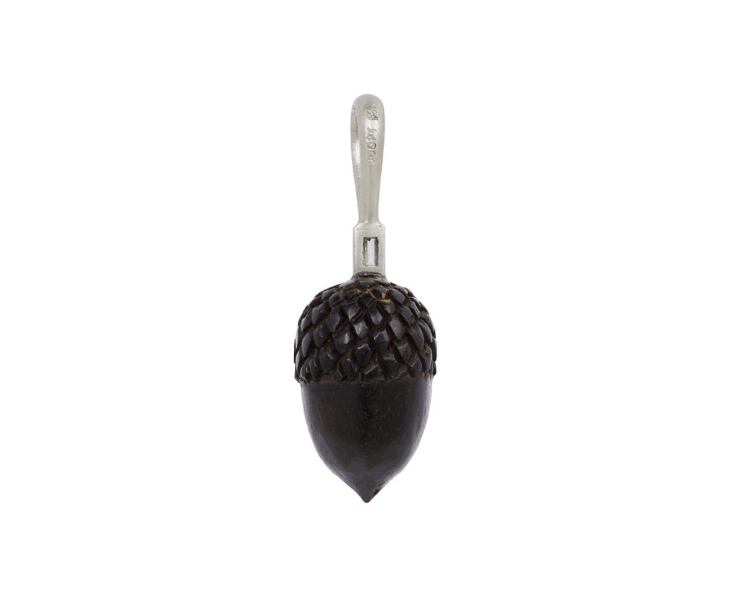 Jet Arang Wood Acorn Charm Pendant ONLY