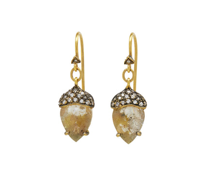 Cathy Waterman Rustic Diamond Acorn Earrings Acorn earring Earrings