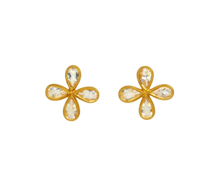 Rainbow Moonstone Star Post Earrings - TWISTonline 