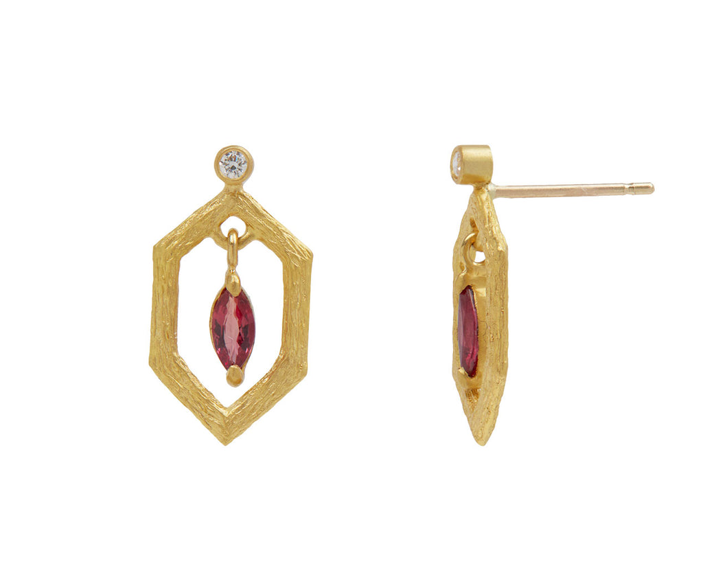 Ruby Branch Frame Earrings