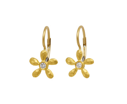 Small Diamond Daisy Earrings
