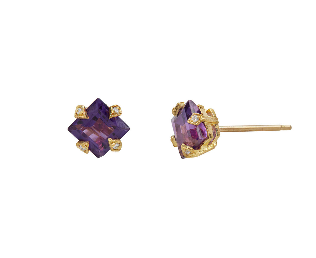 Amethyst post earrings on sale