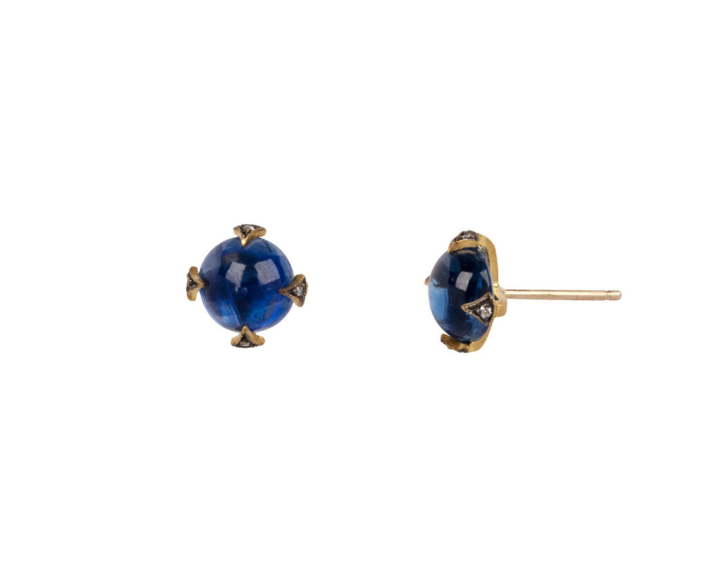 Cathy Waterman Kyanite Thorn Stud Earrings Side View