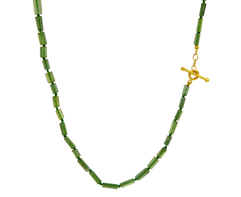 Green Tourmaline Beaded Necklace