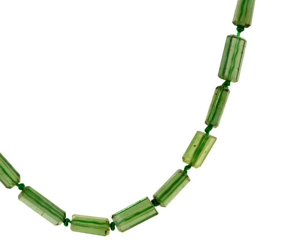 Green Tourmaline Beaded Necklace