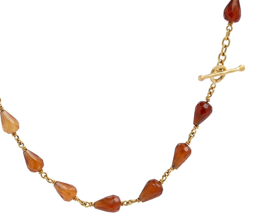 Hessonite Garnet Wire Wrap Necklace