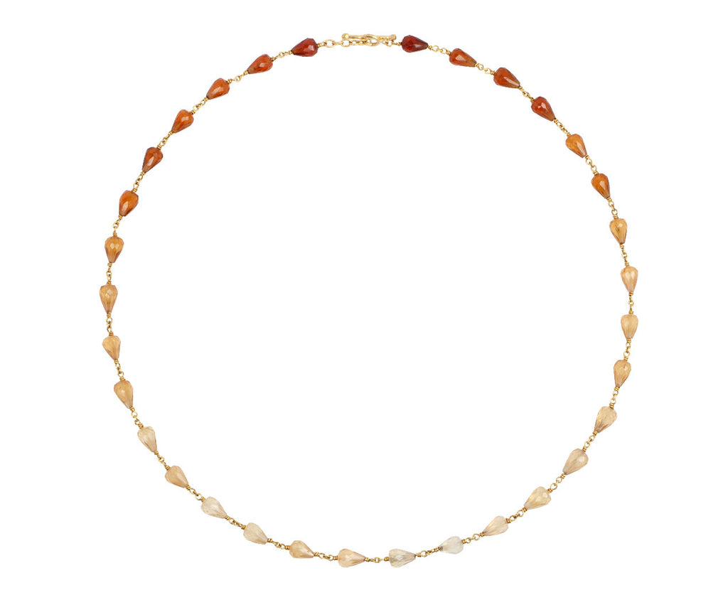 Hessonite Garnet Wire Wrap Necklace