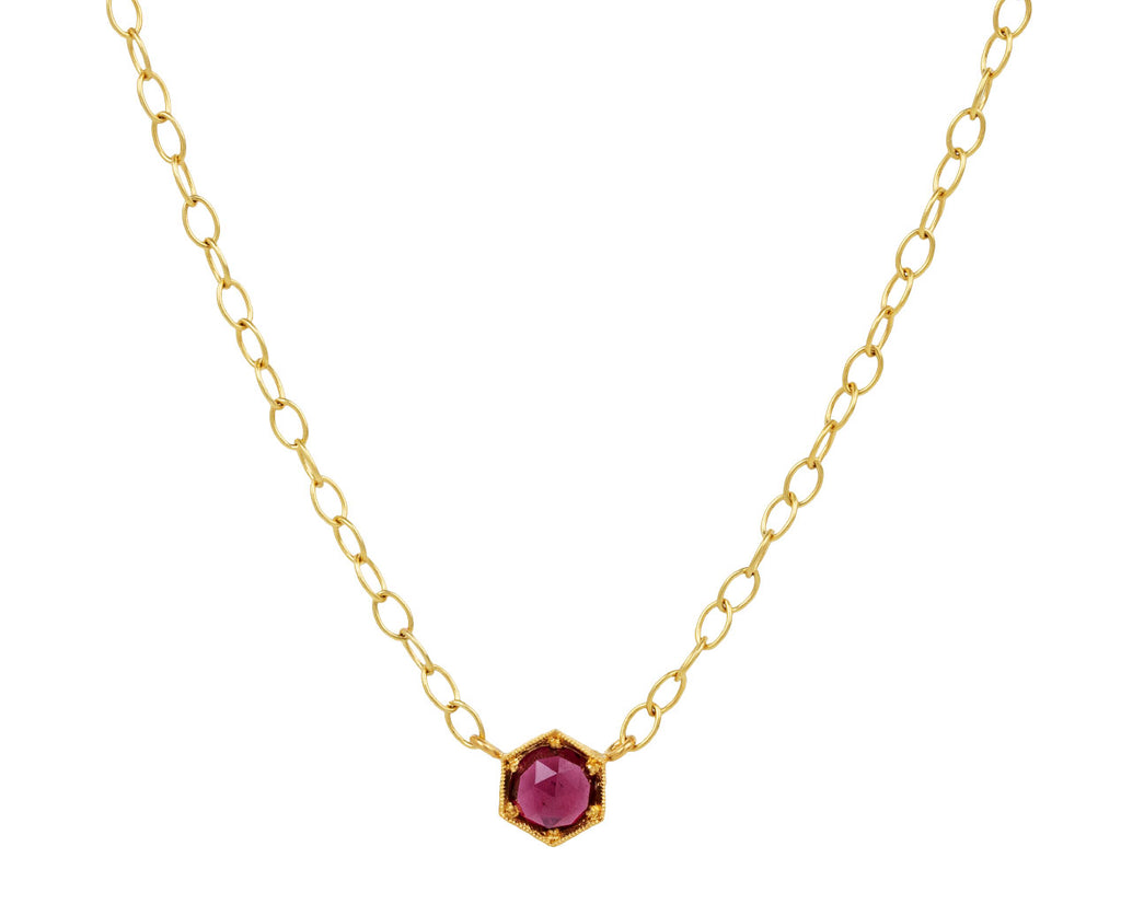 Garnet bezel shop necklace