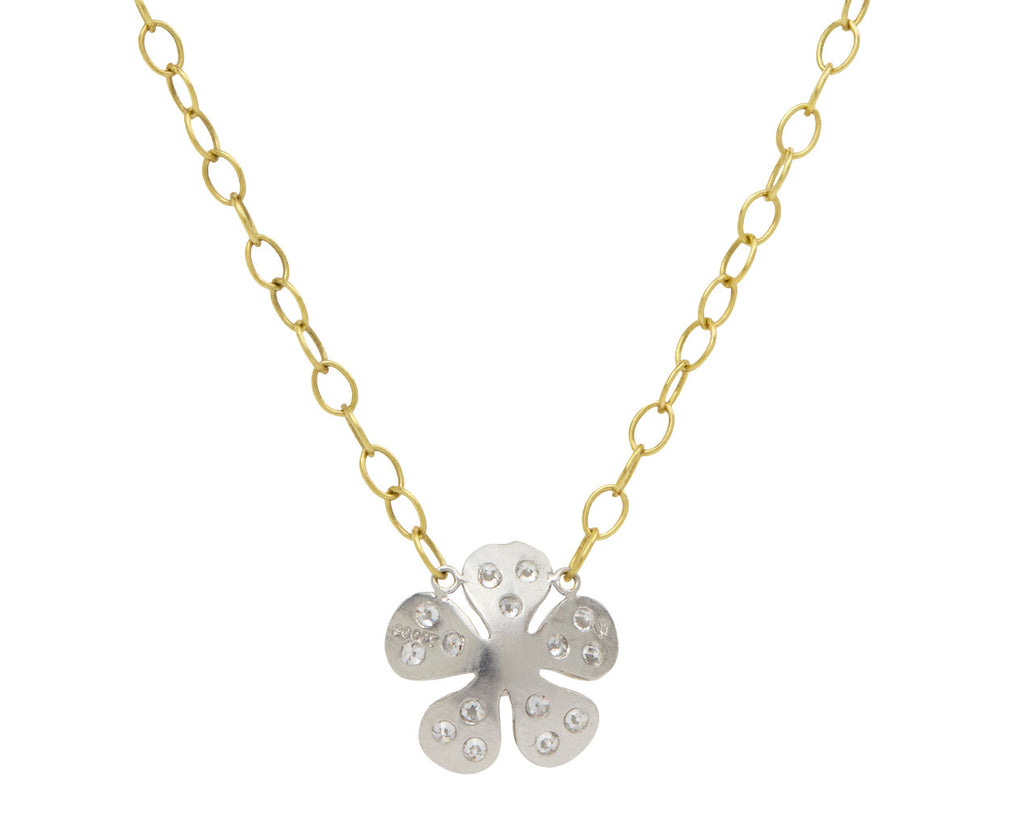 Ruby and Diamond Violet Pendant Necklace