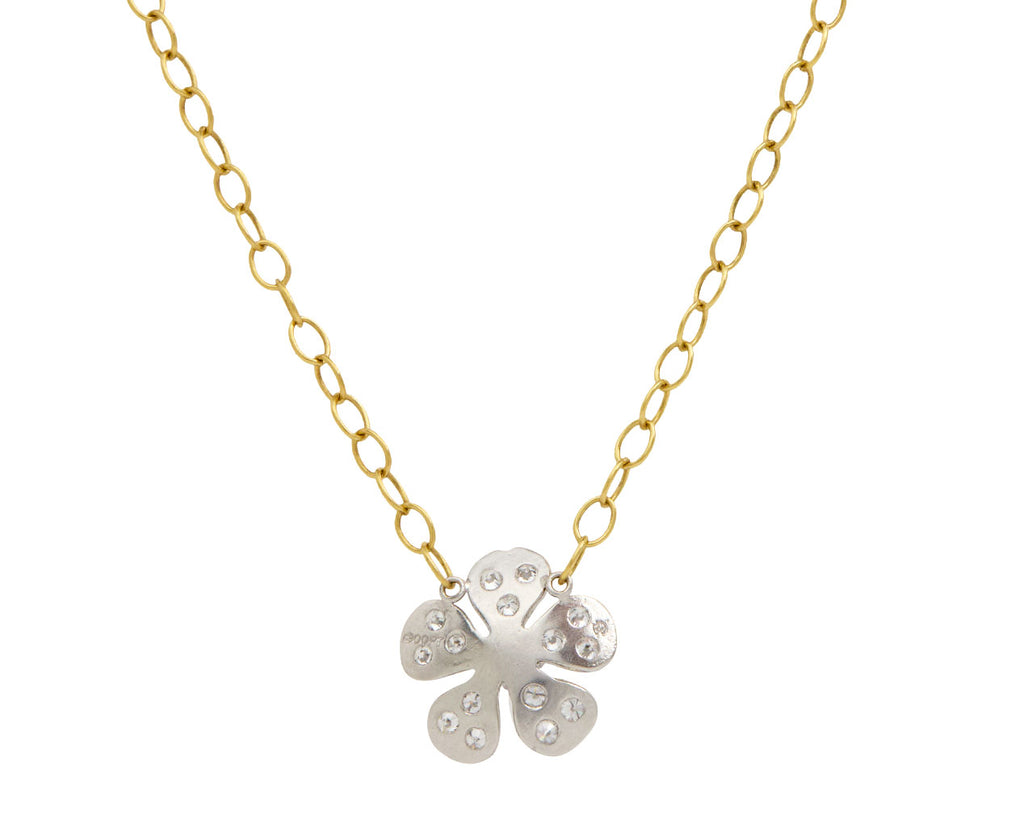 Sapphire and Diamond Violet Pendant Necklace