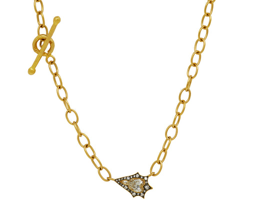 Diamond Mermaid on Mountain Chain Necklace