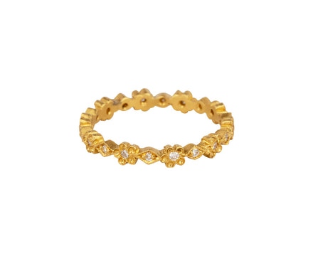 Cathy Waterman Gold Tiny Scalloped Flower Band