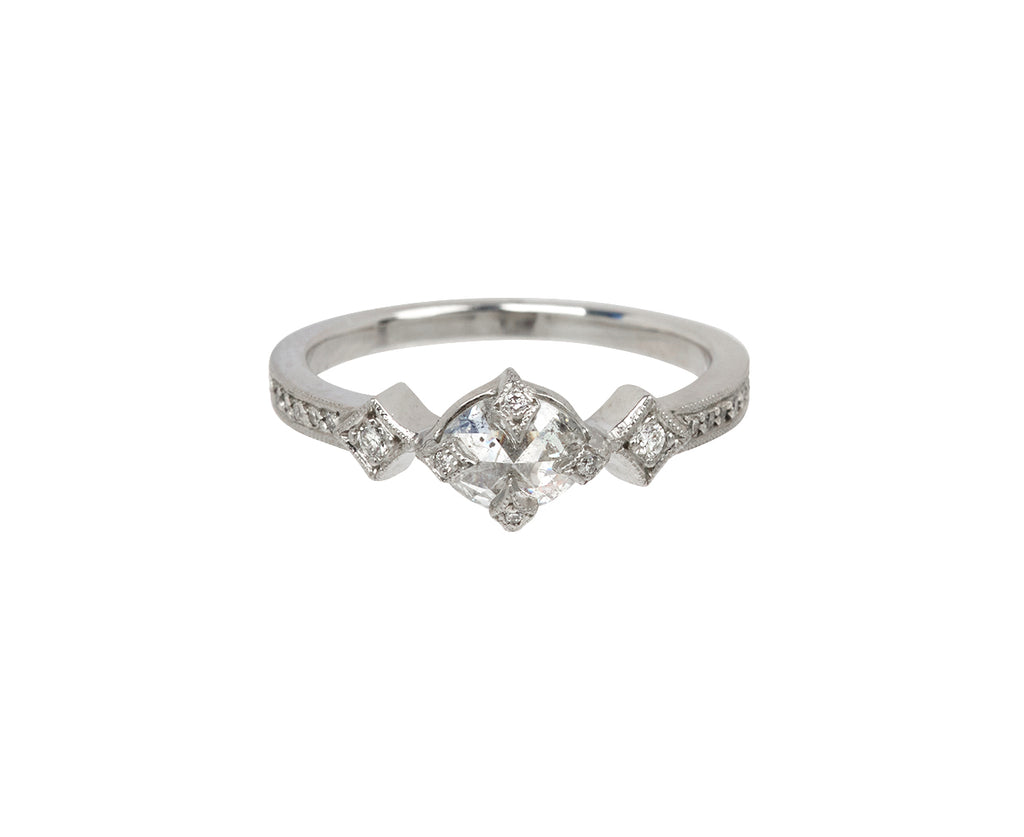 Rose Cut Diamond Antique Prong Solitiare